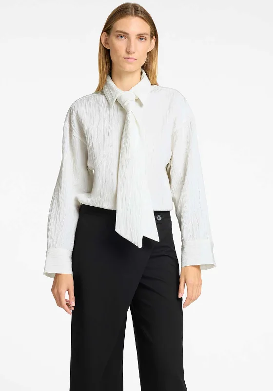Online Deal Selected Femme Iris Bow Shirt, Snow White
