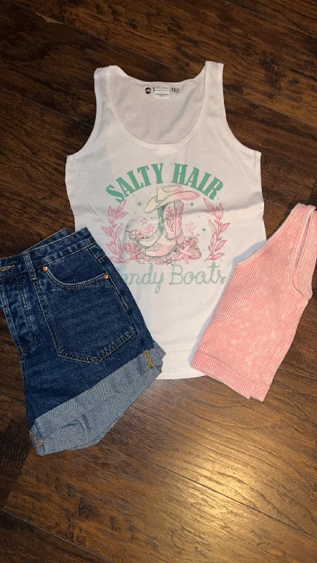 Salty Hair Tank Top-Cream