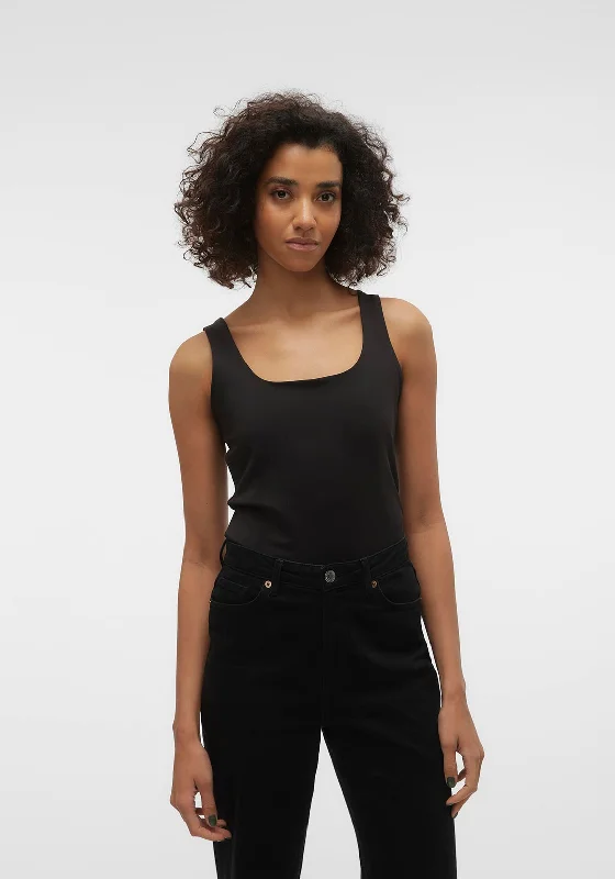 Act Now Vero Moda Million 2-Way Square Neck Top, Black