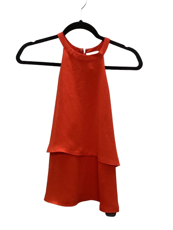 Orange Top Sleeveless Greylin, Size Xs