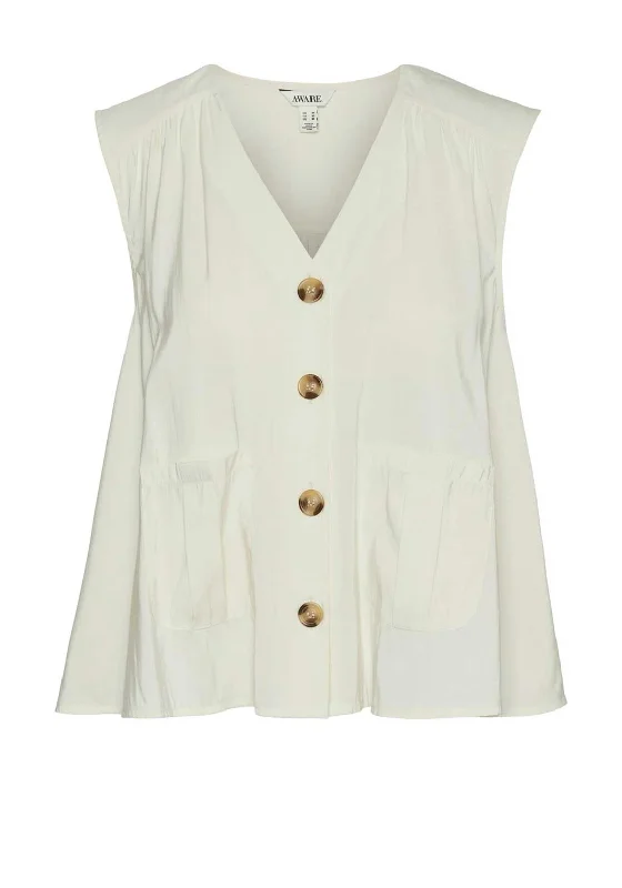 Limited Time Vero Moda Kyrah Buttoned Vest, Birch