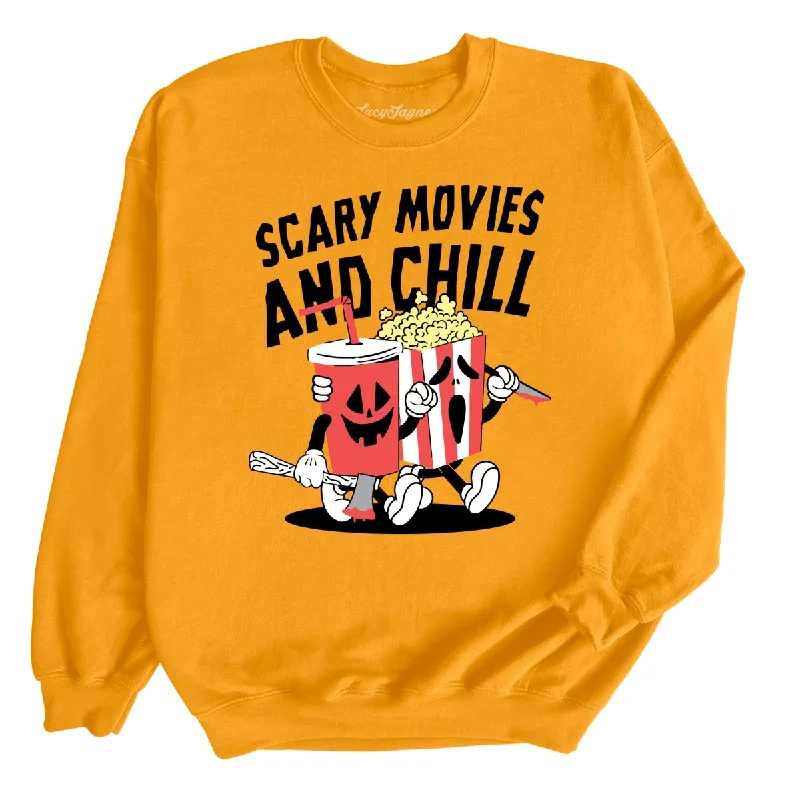 Daily Deals Scary Movies and Chill Sweatshirt
