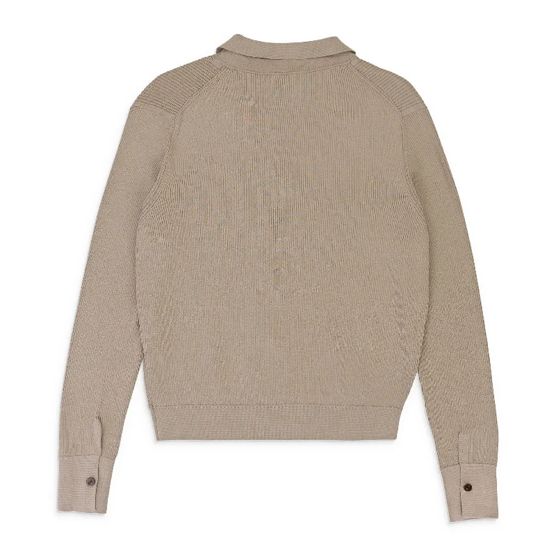 Weekend Offers That Impress RIB DEEP POLO SAND SWEATER