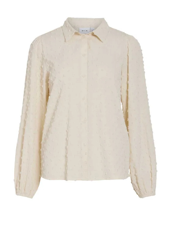 Weekend Specials to Cherish Vila Brietta Textured Shirt, Birch