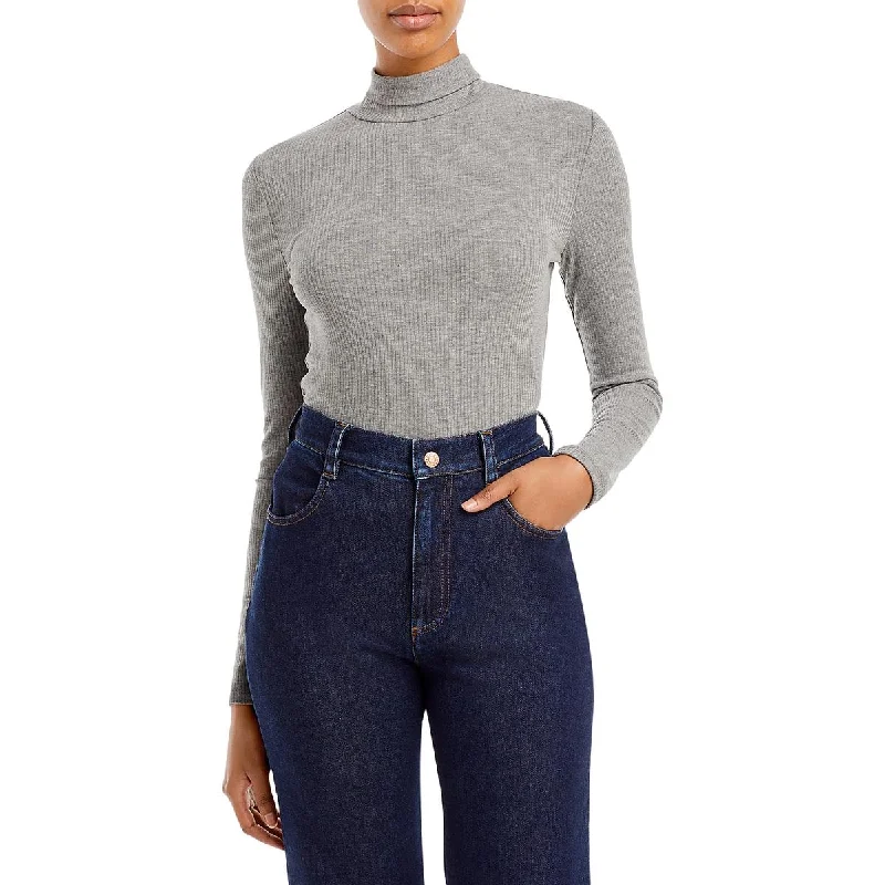 Don't Miss Womens Ribbed Heathered Turtleneck Sweater