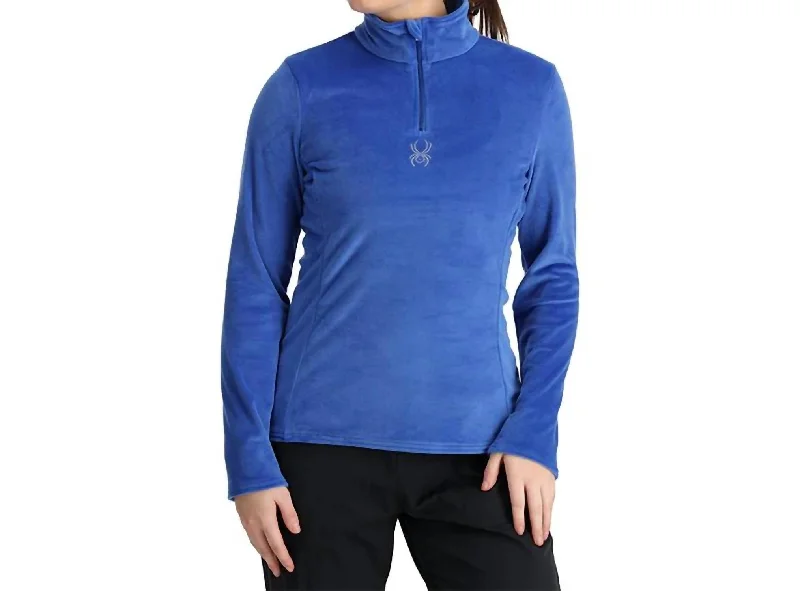Extra Savings Shimmer Bug 1/2 Zip Sweater In Electric Blue