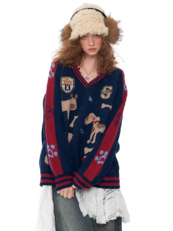 Special Savings Sport style V-neck sweater【s0000011035】