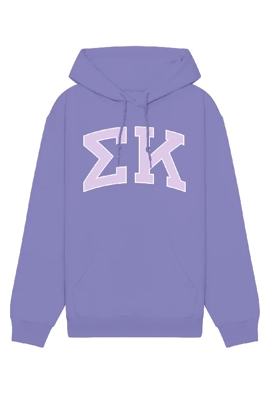 Deal Dash Sigma Kappa Purple Rowing Letters Hoodie