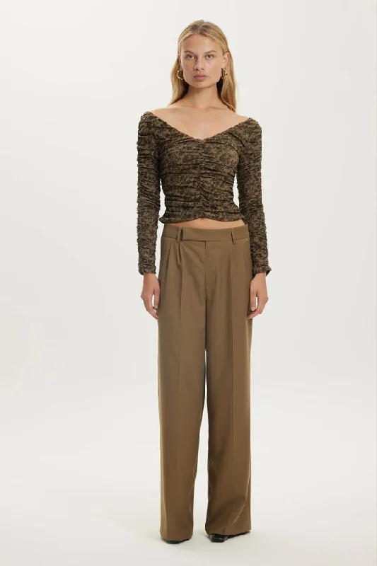 Online Only Time Again Gathered Top | Floral