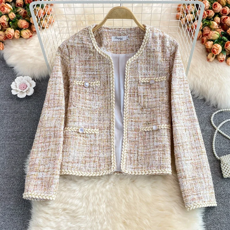 Weekend Offers That Shine Xiaoxiangfeng celebrity tweed coat autumn and winter  1672