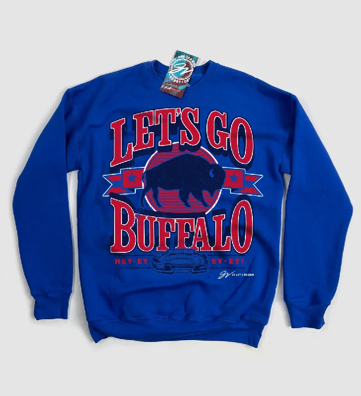 Year-End Sale Let's Go Buffalo Vintage Crew Sweatshirt
