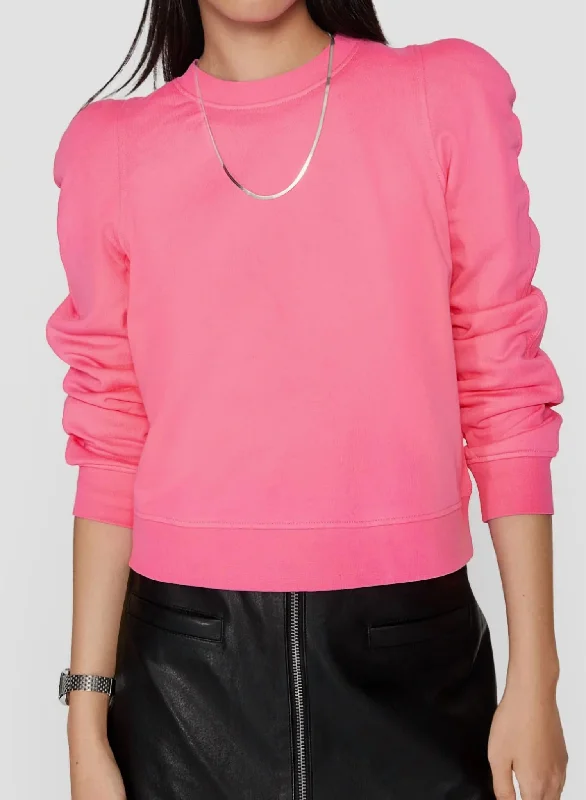 Weekend Discounts to Celebrate Jade Sculpted Sweatshirt In Bubblegum