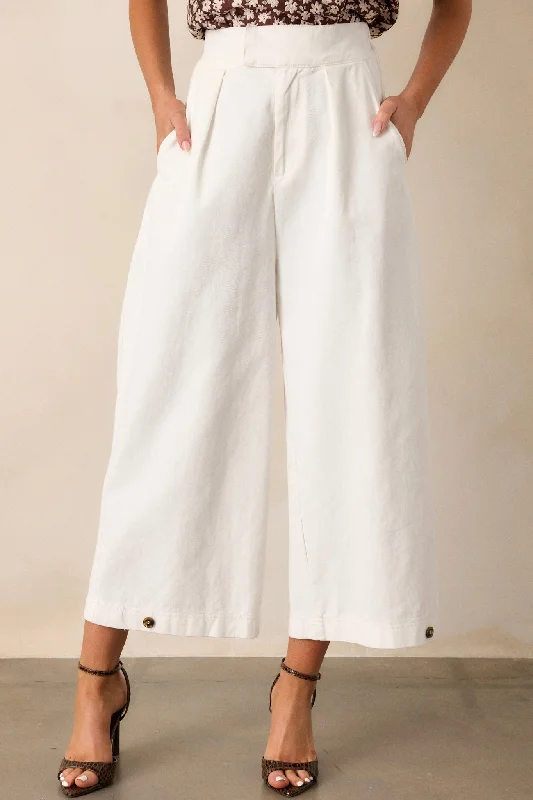 Price Blitz Coastal Comfort 100% Cotton Ivory Pants