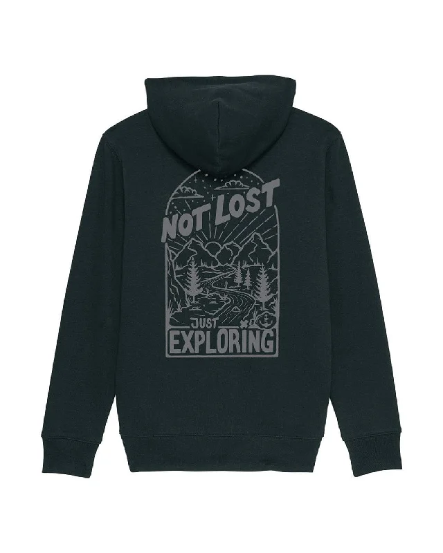 Stock Clearance Not Lost Zip Hoodie - Black