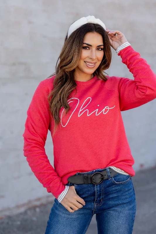 Midnight Sale Thin Cursive Ohio Graphic Crewneck