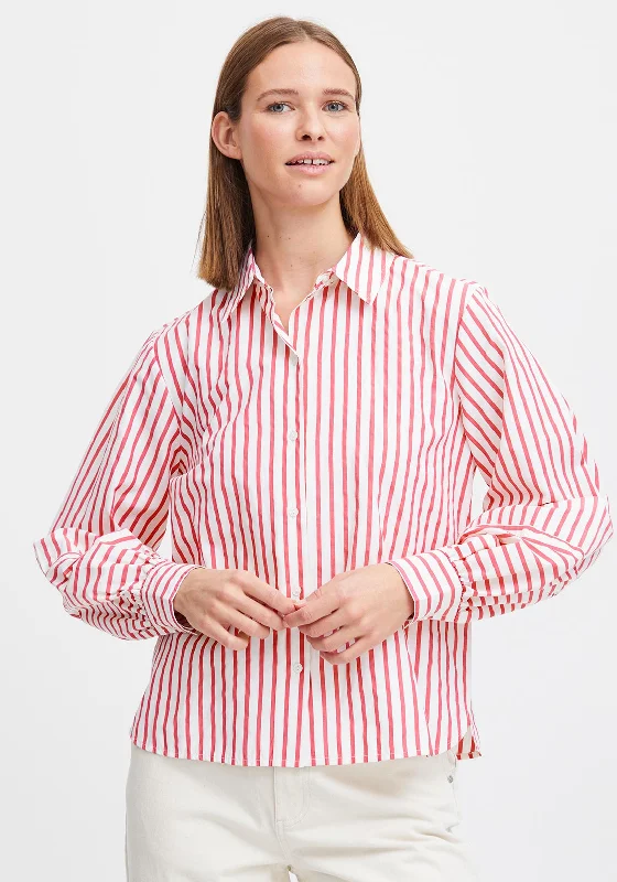 Year-End Clearance B.Young Fento Striped Shirt, Raspberry Sorbet