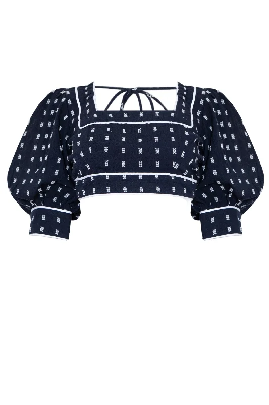 Unbeatable Prices Lulu Top in Navy Polka