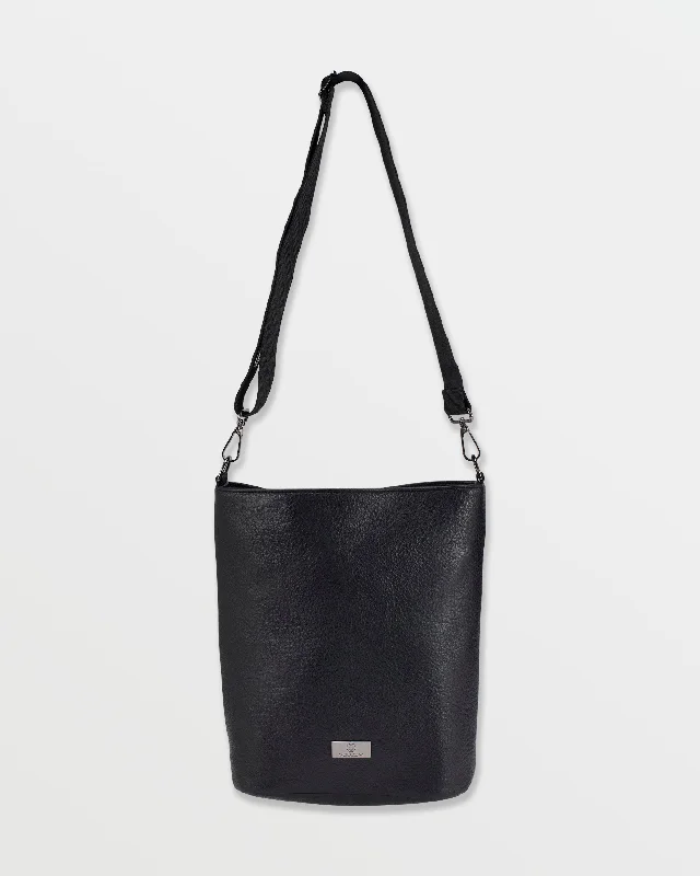 Strapped Shoulder Bag - Black