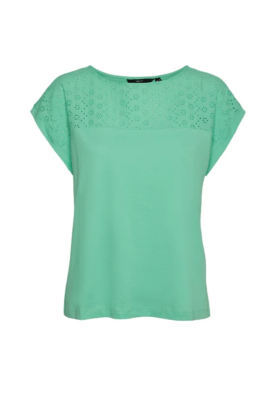 Value Pack Vero Moda Kaya Round Neck Broderie Top, Katydid