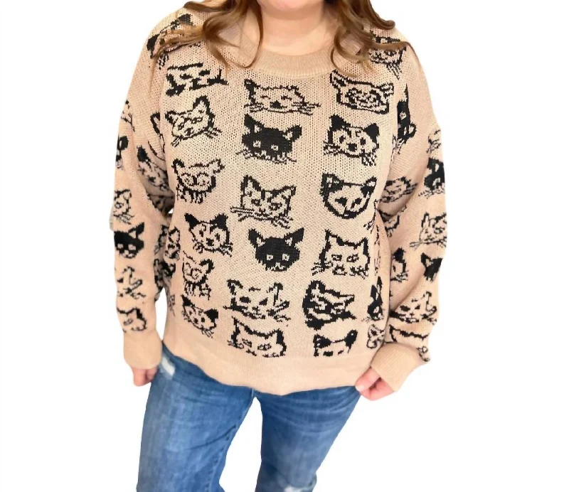 Weekend Specials to Enjoy Feline Fine Sweater In Natural Heather