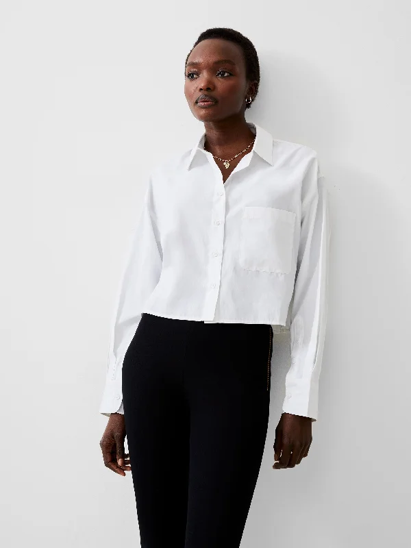 Cropped Poplin Shirt