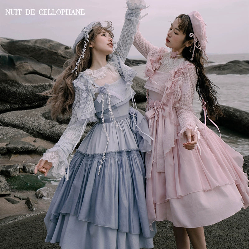 Nuit De Cellophane~A Thousand Moonfalls~Elegant Lolita JSK Dress Thin Cardigan