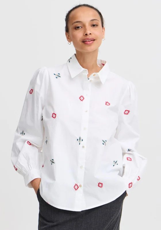 One-Day Only B. Young Icia Embroidered Shirt, White
