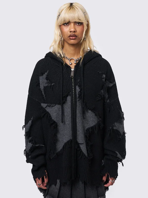 Crazy Deals Starshatter Knitted Zip Up Hoodie