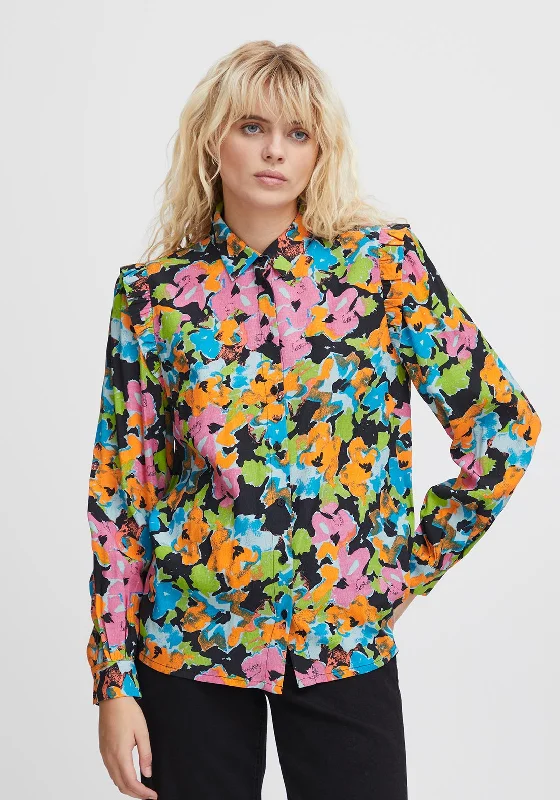Warehouse Sale Ichi Ganava Vibrant Floral Print Shirt, Multi