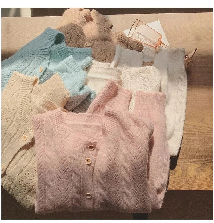 Weekend Offers That Shine Soft cardigan sweater for women solid color knitted top jacket S4827 Weekend Offers That Shine Soft cardigan sweater for women solid color knitted top jacket S4827