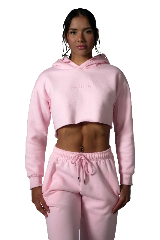Great Bargain Series 1 Cropped Hoodie - Baby Pink