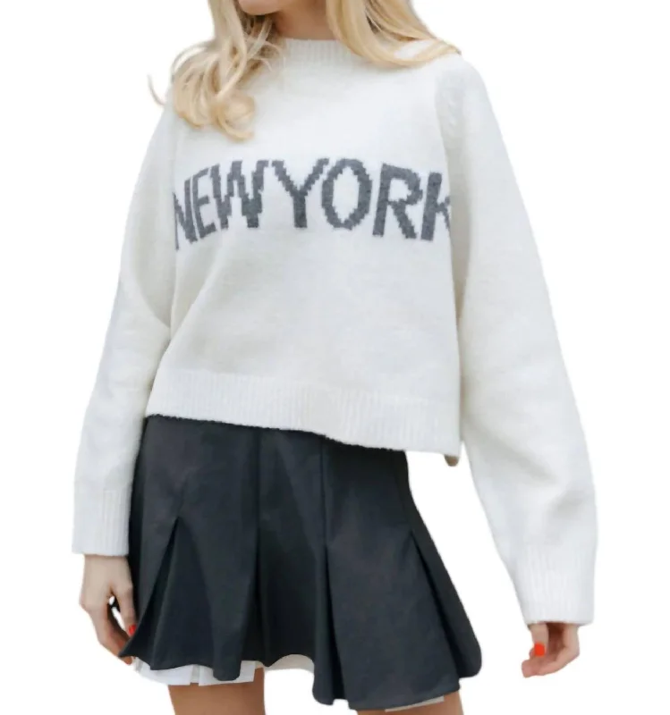 Weekend Bargains to Celebrate New York Sweater In Cream