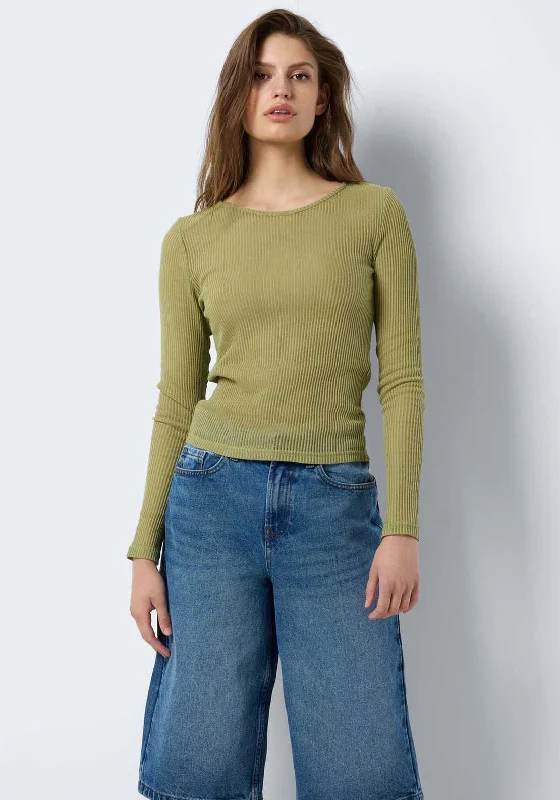 Extra Savings Noisy May Ray Sheer Ribbed Top, Sage