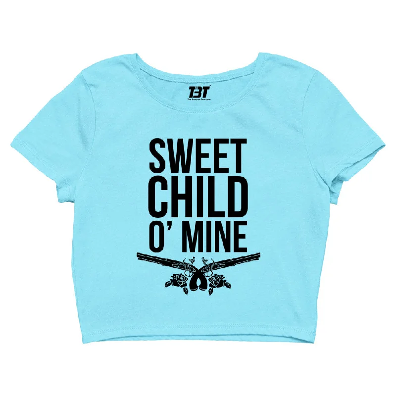 Guns N' Roses Crop Top - Sweet Child O' Mine Typography