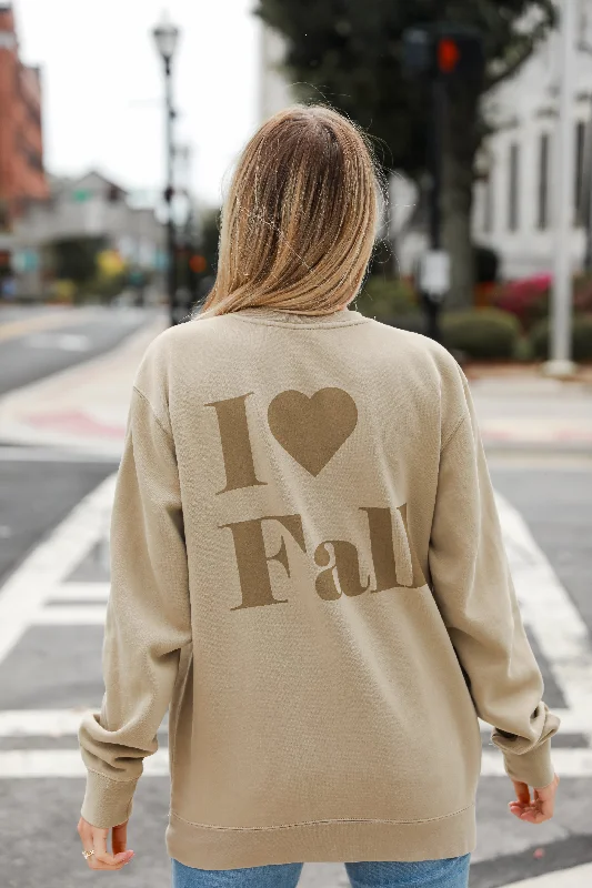 Buy Now Tan I Love Fall Sweatshirt