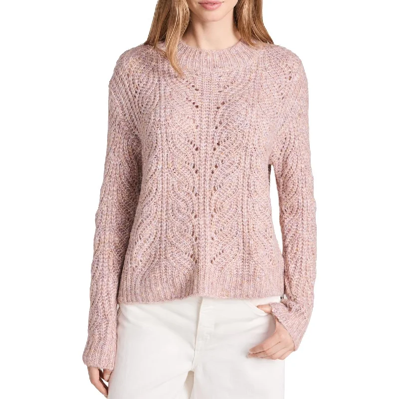 Special Price Womens Ribbed Trim Cozy Crewneck Sweater