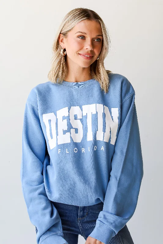TIME-Limited Offer Blue Destin Florida Block Letter Sweatshirt