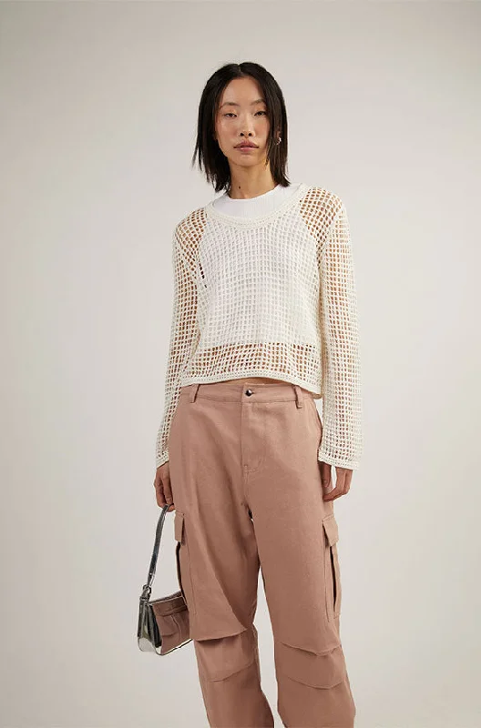 Limited Stock LONG SLEEVE MESH SWEATER