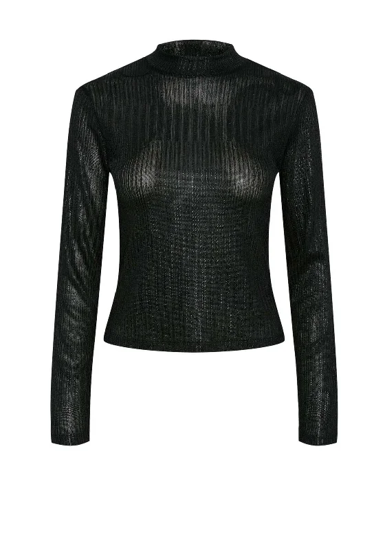 Deep Savings Pieces Rocky Metallic Top, Black