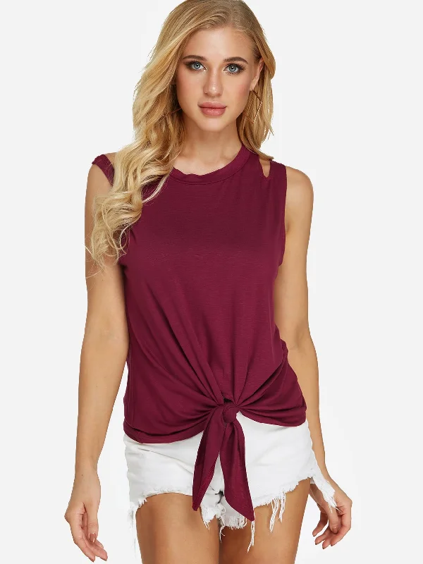 Value Pack Custom Crew Neck Plain Sleeveless Tank Top
