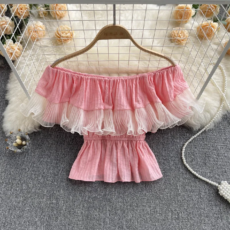 Cute crop tops fashion girl dress    S159