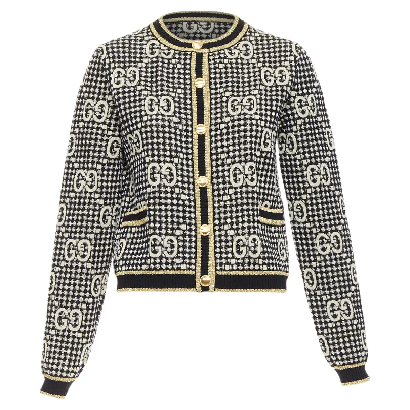 Weekend Deals That Impress Gucci monogram jacquard preppy cardigan