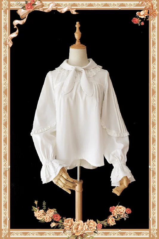 Infanta~Rabbit Ear Tie~Long Bishop Sleeves Lolita Blouse