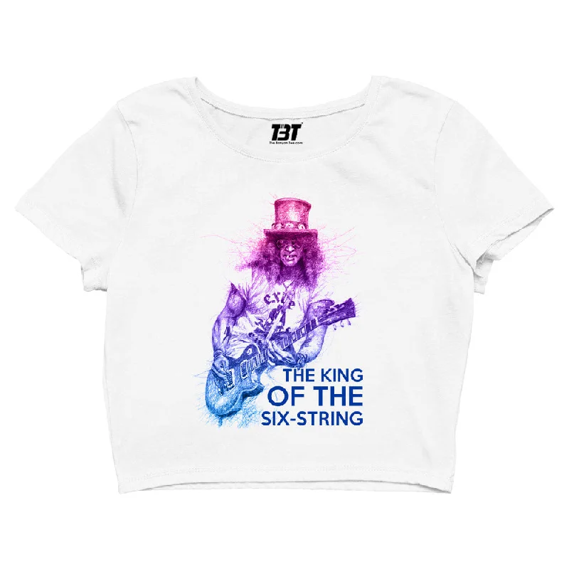 Guns N' Roses Crop Top - The King Of The Six String - Slash