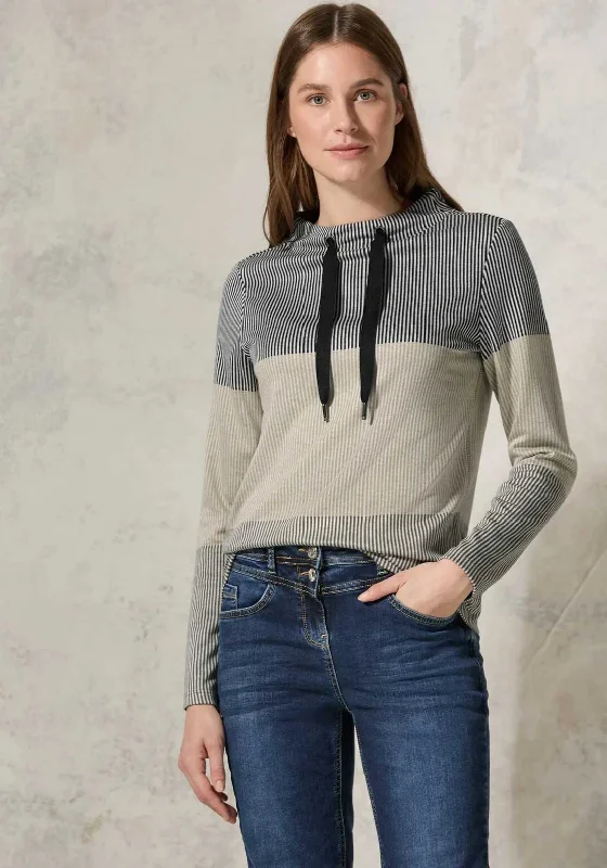 Big Discounts Cecil Striped Colourblock Top, Black