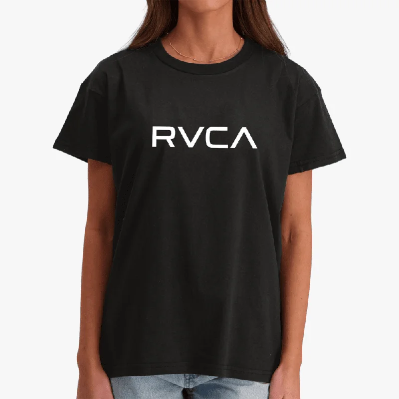 Last Chance Rvca Womens Big Rvca Short Sleeve Tee Black