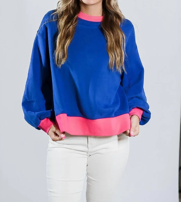 Weekend Offers That Tempt Forgiveness Top In Blue/pink
