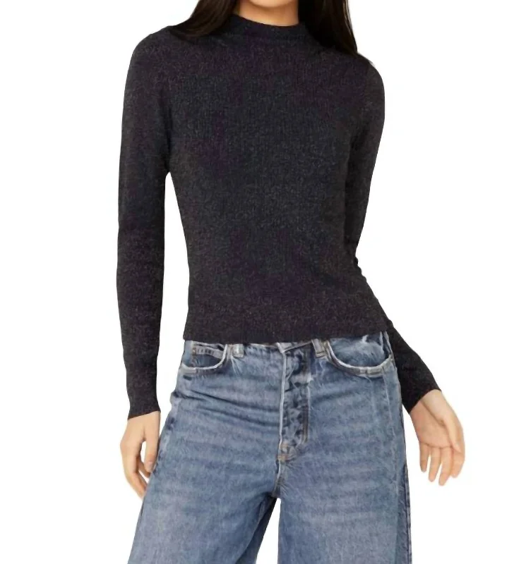 Overstock Amia Sparkle Sweater In Navy