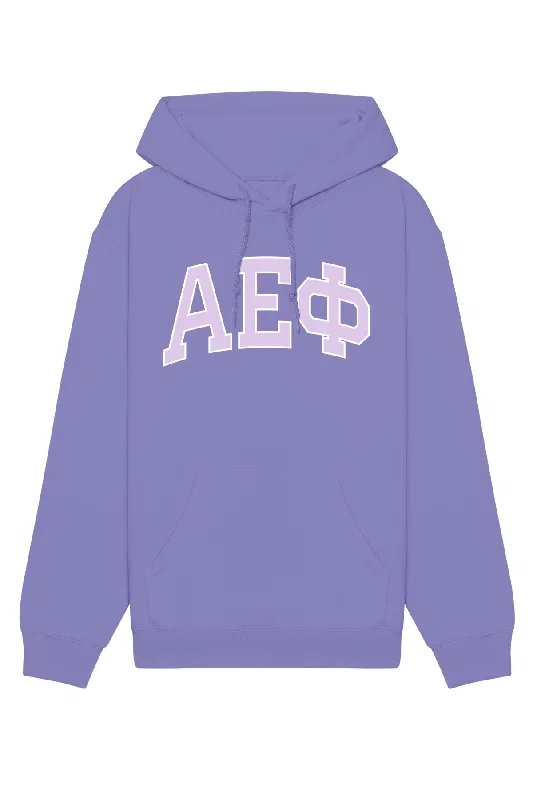 Inventory Reduction Alpha Epsilon Phi Purple Rowing Letters Hoodie
