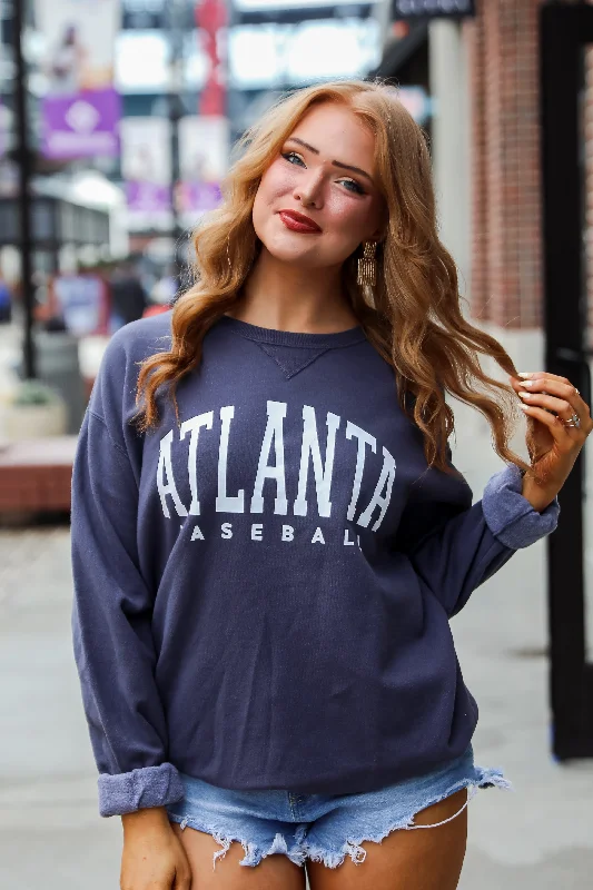 Time-Sensitive Navy Atlanta Baseball Sweatshirt